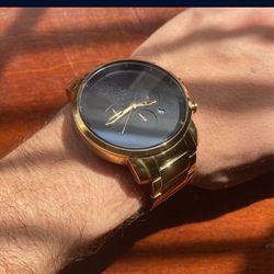 Gold Chronograph Watch (By MVMT)