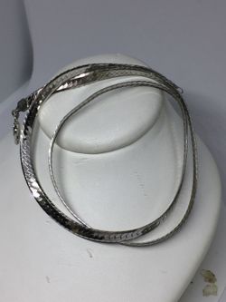 925 Sterling Silver Herringbone Necklace