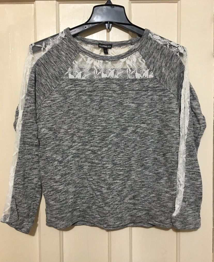 Express lace cutout woman’s sweater /small petite