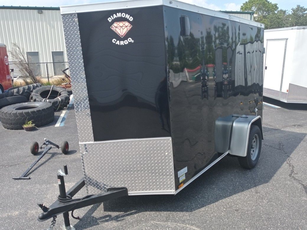 5x10ft Enclosed Vnose Trailer Brand New Motorcycle ATV SXS UTV Mower Hauler Traveling Cargo Storage