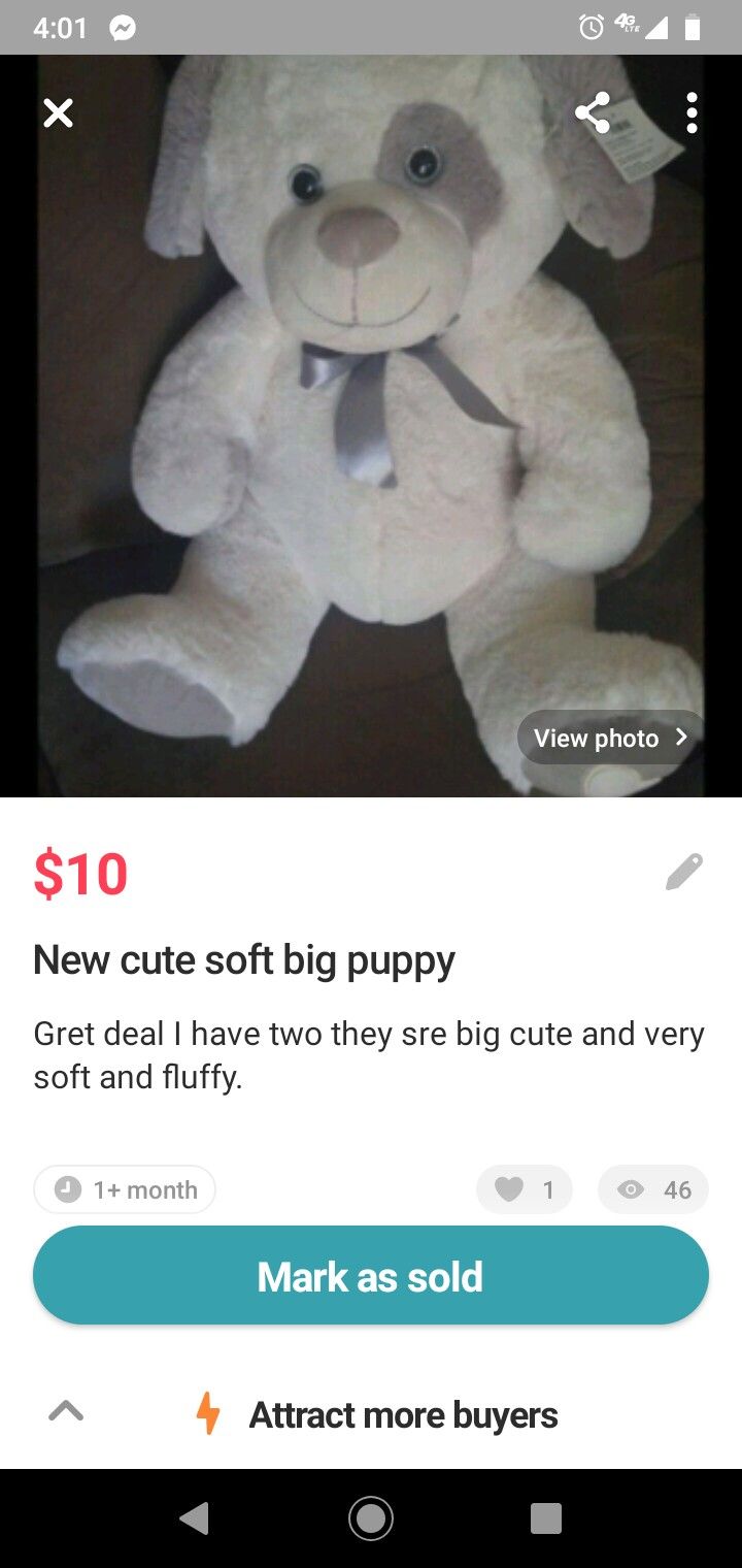 Dog stuffed animal