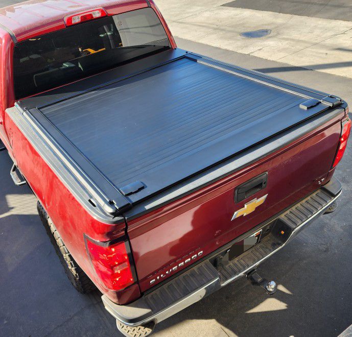 SyneticUSA 2007-2024 Chevy Silverado/GMC Sierra  Hard Aluminum Retractable Tonneau Cover Off-Road Pro Version For 5.8ft Short Bed