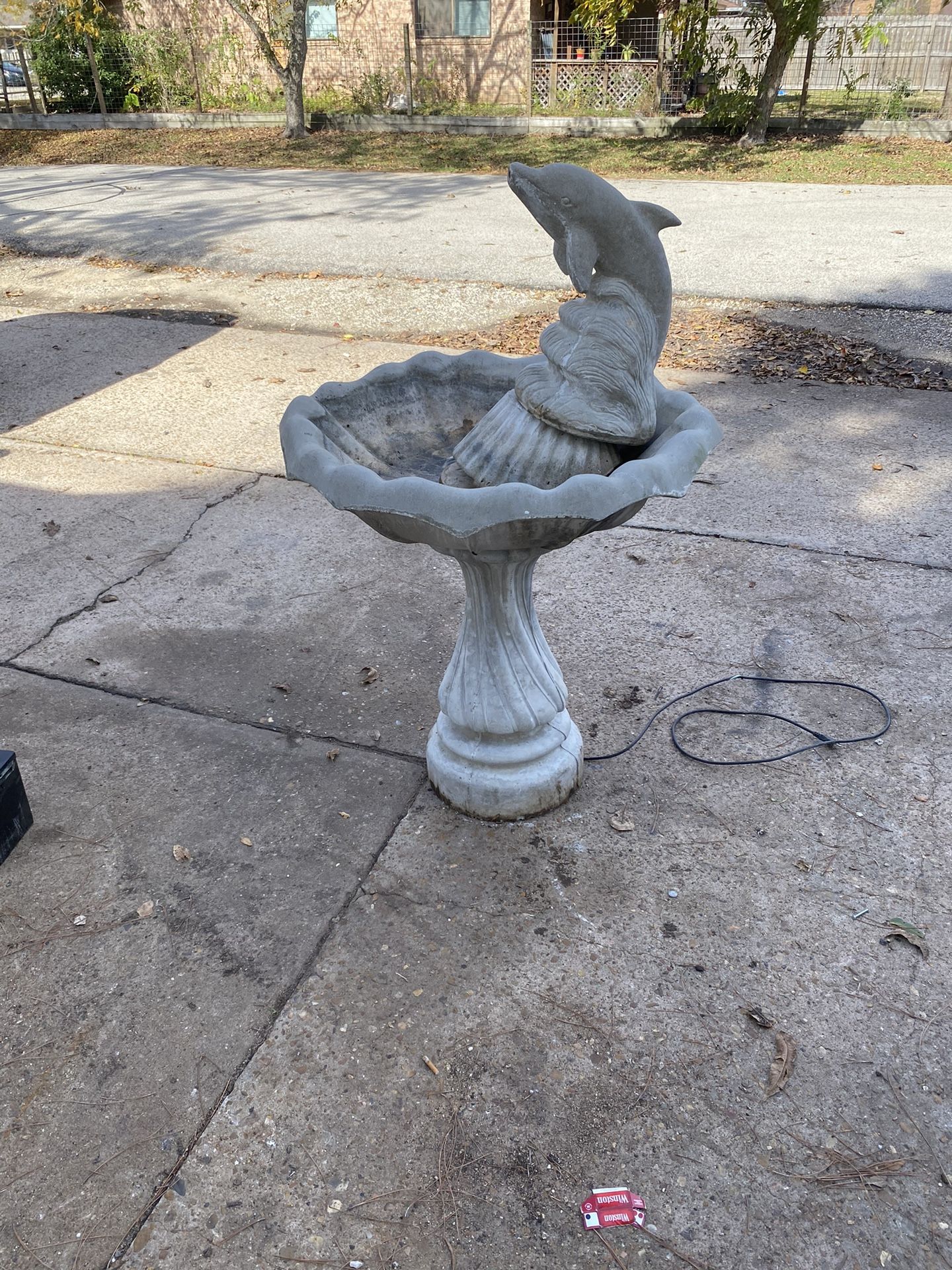 Dolphin Fountain, Birdbath