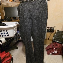 Black Leopard Print Pants