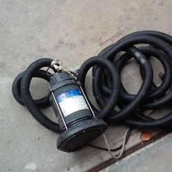 Master plumber pump with Extra Long Discharge Hose, Floats And 10 Ft Garden Hose