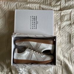 White And Beige Maison Margiela Trainers