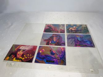 1994 Marvel Masterpieces PowerBlast 6 Card Insert Set Hildebrandt X-Men Fleer