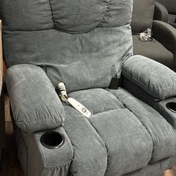 Massage Rocker Recliner Chair Rocking Chairs for Adults Oversized with 2 Cup Holders,