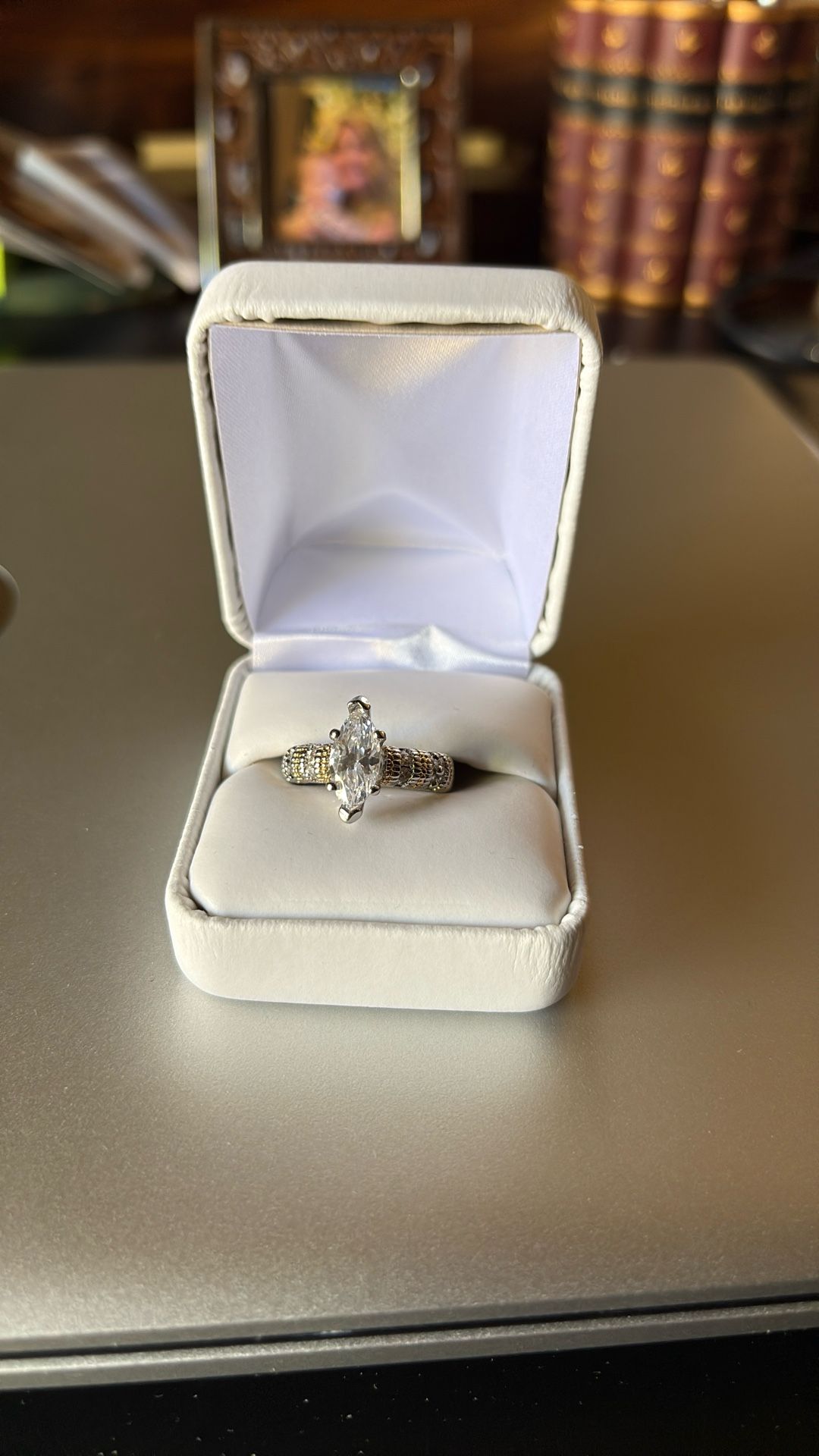 New Beautifully Set Sone Engagement Ring