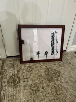 Framed motel art print