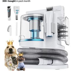 Pet Grooming Kit with 3.4L Oversized Vacuum Suction