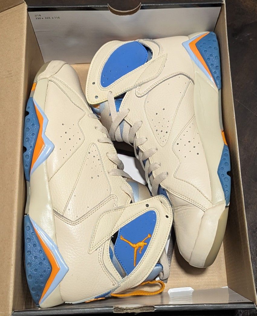 Nike Air Jordan 7 Retro Pacific Blue Size  9 Sneakers (Rare 2005)  