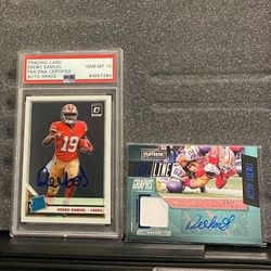 Deebo Samuel Autograph Optic Rated Rookie PSA 10+ Deebo Samuel Patch Auto/49