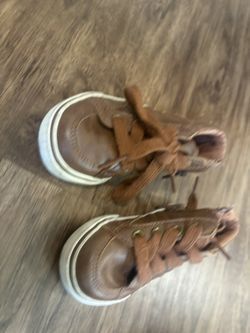 High Top Brown Toddler Shoes Size 6