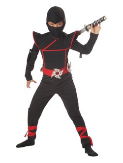 Kids Ninja Halloween Costume Set Size Large (10-12)