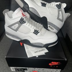 Nike Air Jordan 4 Retro "White Cement" Mid 2025 FV5029-100 AJ4 Men's 11