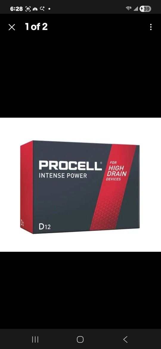 D Batteries 8 PC Open Box