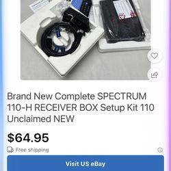 Brand New Complete SPECTRUM 110-H RECEIVER BOX Setup Kit 110, with remote 