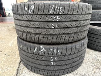 Pair Of 2 Used 245/35R21 Michelin Pilot Sport 4S