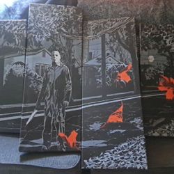 4 Piece Jason Horror Movie Canvas Set