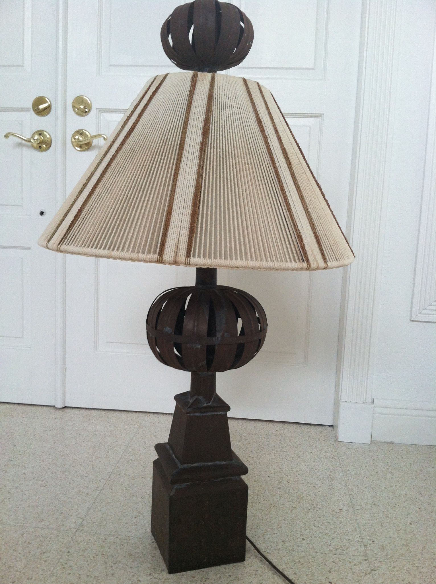 Custom metal sculptured lamp
