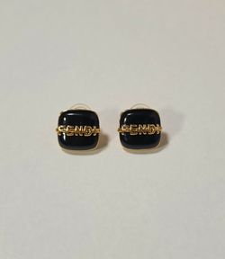 Fendi Black Stud Earrings