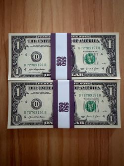Brand New Dollar Bills Never Circulated