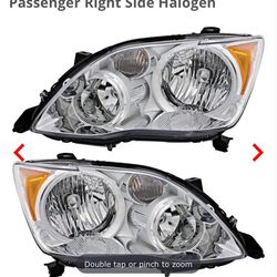 2008-2010 Toyota Avalon Headlights Driver Left and Passenger Right Side Halogen