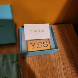 Tiffany & Co Sterling Silver YES Pierced Money Clip