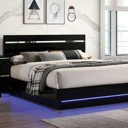 Queen Bed Frame With LED Lights