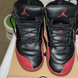 Jordan 12 Retro Size 3Y Red and Black