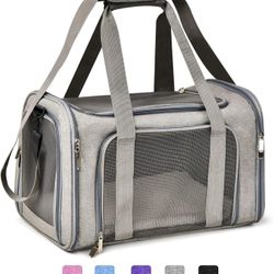Cat, Dog Carrier for Small Medium Cats Puppies up to 15 Lbs,TSA Airline Approved

