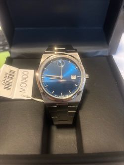 Movado BOLD Quest Blue Sunray Dial with index Stainless steel 40mm Watch