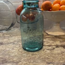 Antique Blue Ideal Canning Jar