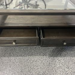 Wood Coffee Table With Drawers And Wheels