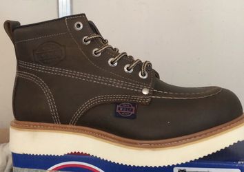 White Wolf Brown Leather Work Boot