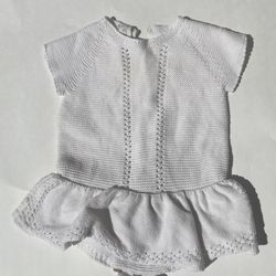 Nueces Baby Dress Romper Size 9 Months Made In Spain