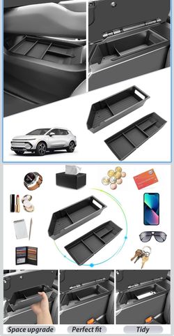 SKTU 2Pcs 2024 2025 2026 Chevy Equinox EV Center Console Organizer 2024-2026 Equinox EV (LT/RS) Cons