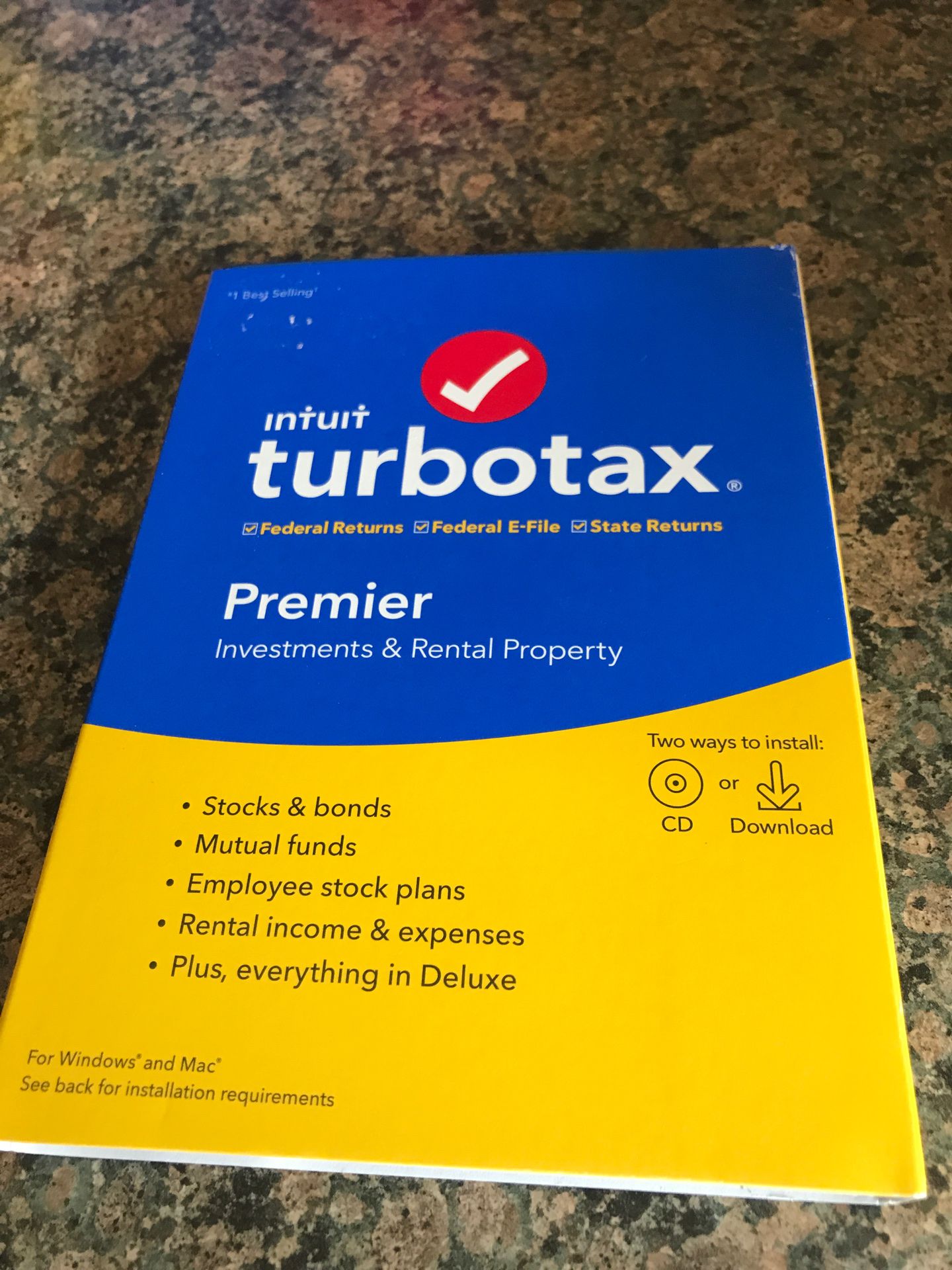 TurboTax premier investment and rental property new sealed