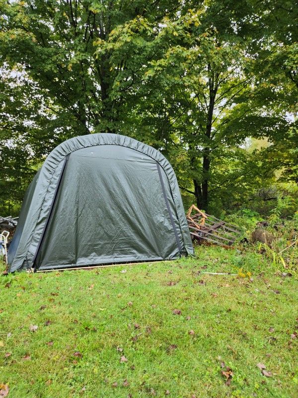 Shelter Logic Garage Multi-purpose Shelter 12 Ft X 20 Ft X 8 Ft Green Round Top