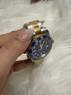 Blue face watch