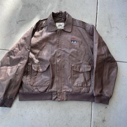 Burks Bay Genuine Leather Jacket “Cisco Systems”