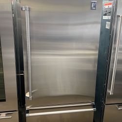 HESTAN 36”WIDE BUILT IN BOTTOM FREEZER STAINLESS STEEL REFRIGERATOR 