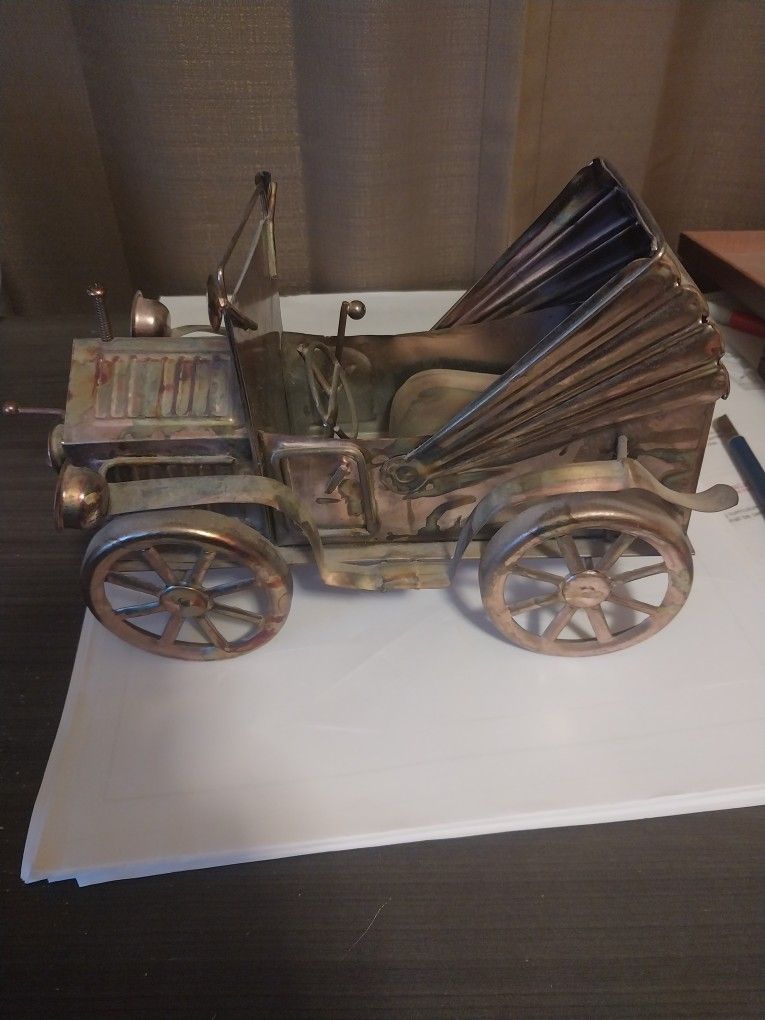 Antique Copper Car - Music Box