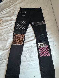 Amiri jeans patchwork
