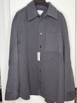 Bottega Veneta Men’s Double Splittable Cashmere Jacket in Charcoal (Size 50, Medium/Large)