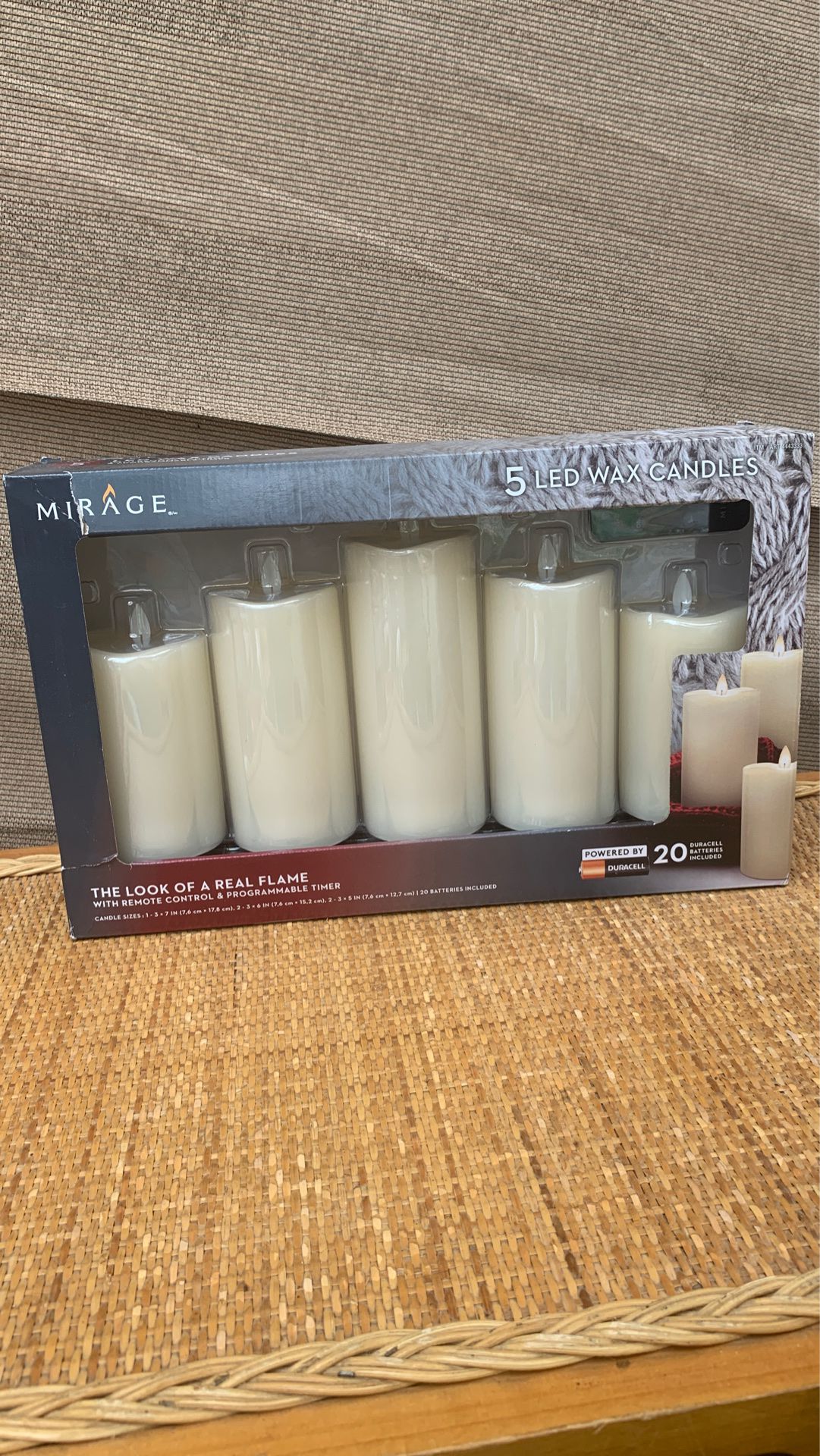LED wax candles with remote control 5 pack. New in box