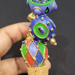 Vtg Andrea Mistretta  Opulant Ornament Bottle Stopper Size 4"