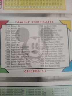 Disney family tour collector cards
