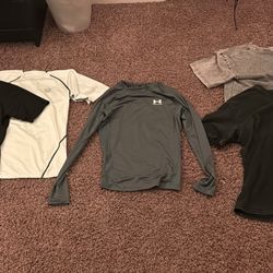 Workout Shirts, 2 Compression/1 Long Sleeve Compression/2 Pump Covers  